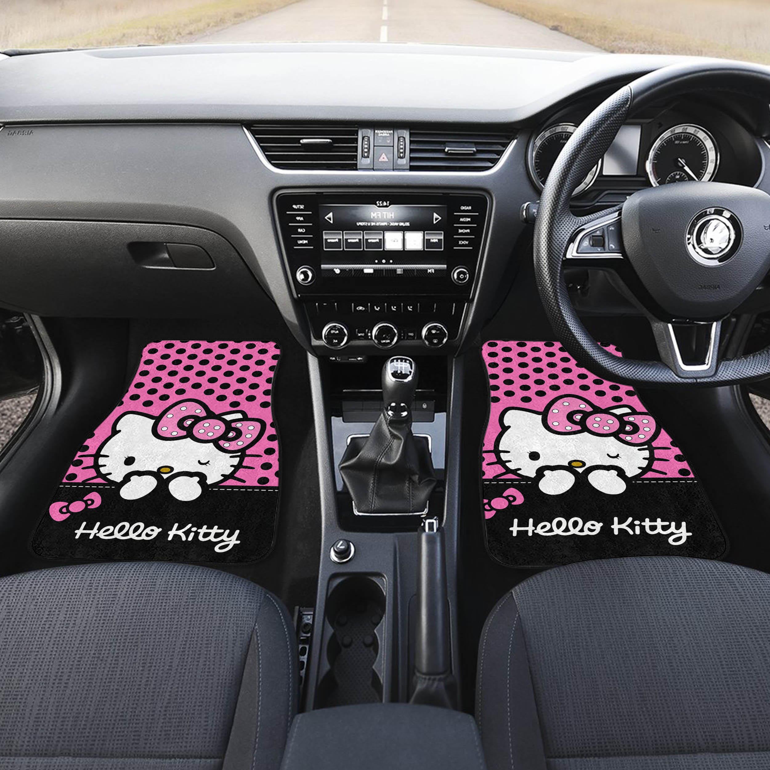 Hello Kitty Collage Hot Pink Car Floor Mats