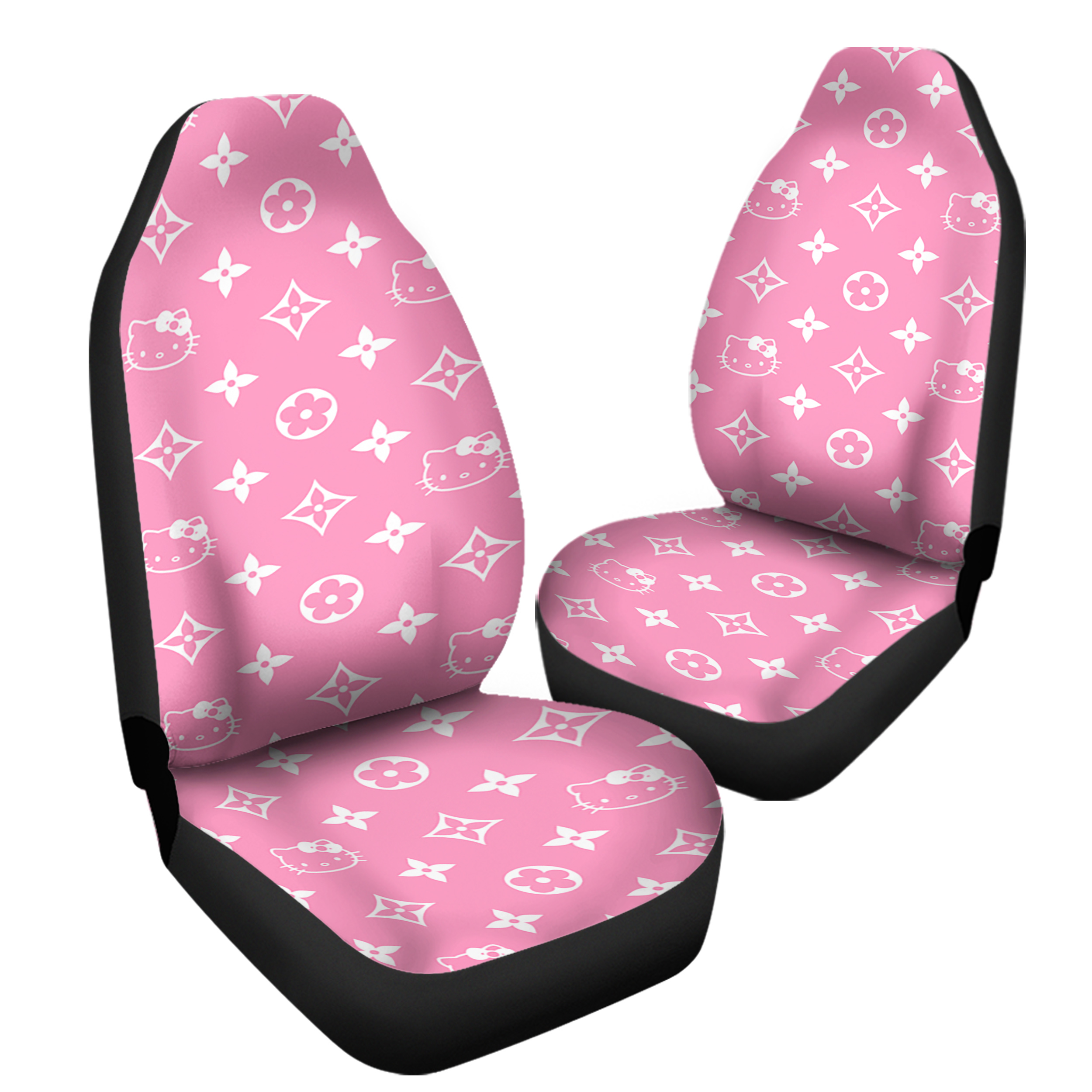 Pink Hello Kitty Louis Vuitton Car Seat Covers